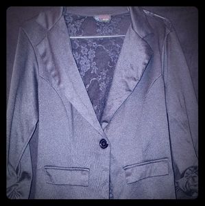 Black Lace Blazer Jacket Size M/L